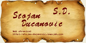 Stojan Ducanović vizit kartica